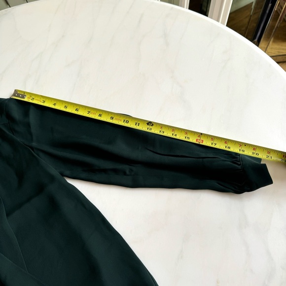 Joie Esti Tie-Neck Silk Blouse Autumn Green Sz XS - Picture 11 of 11